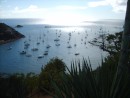 EIRA is anchored outside the harbour, St Barts is the only island in the Caribbean which charges you to drop the hook!